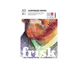 Frisk Cartridge Drawing Sketching Paper Pad A3 110gsm, White, 23121253
