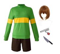 Frisk Cosplay Costume Chara Jumper Plastic Knife Game Sans Merch | Uniform Suits Full Set, Accessories Outfits, Halloween Carnival, Comic Convention Party, Props, Casual Hoodie