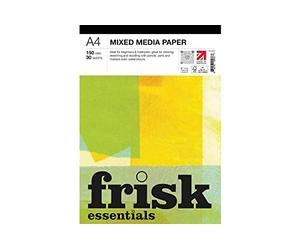 Frisk Essentials Mixed Media Paper Pad 150gsm 30sheets A4, White, 24015004