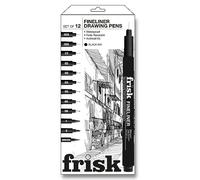 Frisk Fineliners Black Set of 12