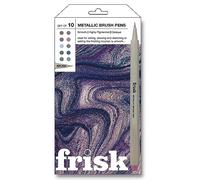 Frisk Metallic Brush Pen Set of 10 (1mm Brush)
