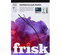 Frisk Watercolour Paper Pad 300gsm Hot Pressed/Smooth 12sheets A5, White 23193505