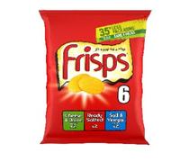 Frisps Variety Crisps, Mix Box 24 x 25.5g - Cheese Onion, Ready Salted, Salt Vinegar - 8 of Each Flavour, Perfect Sharing Chips, School, Office, Party