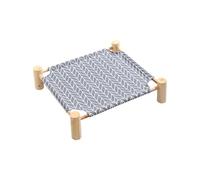 frissin Cat and Dog Hammock Bed Wooden Cat Hammock Elevated Cooling Bed Detachable Portable Indoor Outdoor Pet Bed Suitable