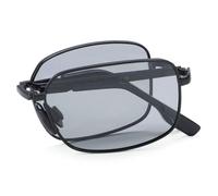 frissin Portable Folding Polarized Sunglasses for Men Women Square Metal Frame Sunglasses Night Vision Eyewear Driving Glasses