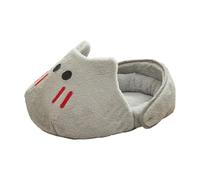 frissin Semi-enclosed Cat Kennel Winter Warm Slippers Pet Kennel All-season Universal Breathable Non-slip Gray Dog Kennel