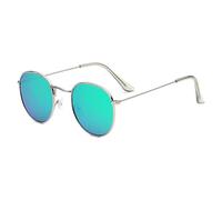 frissin Vintage Mirrored Sunglasses Men and Women's Retro Sun Glasses with Metal Frame Outdoor Eyewear