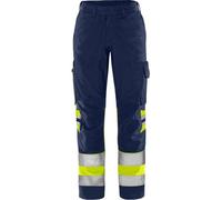 Fristads High Vis Green Hose Damen Kl. 1 2652 GPLU Warnschutz-Gelb/Marine
