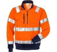 Fristads High Vis Sweatshirt High Vis Zipper-Sweatshirt Kl. 3 728 SHV Warnschutz