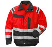 Fristads Kansas Workwear 119621 High Vis Work Jacket Hi-Vis Red/Black L