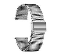 FRITEN Pure Titanium Mesh Watch Band, 18/19/20/21/22mm Quick Release Strap, Breathable Lightweight Hypoallergenic Adjustable Titanium Metal Bracelet Compatible with Apple Samsung Galaxy