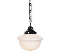 Frith Nickel Opaque Schoolhouse Stairwell Pendant Light - Se Home