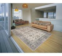 FrithRugs Blue and Cream Pippur Decorative Rug - Machine Woven Printed Rug with Multicoloured Design - Traditional Inspired Design ZDB701 (2.90 x 2.00)