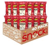 Frito Lay Baked Cheetos Crunchy Flamin' Hot, 0.87 Ounce Pack of 40