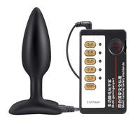 Fritosy Electric Shock Silicone Plug Butt Plug Dildo Anal Butt Plug Electro Sex E-Stim Anal Toys Set Prostate Massager Anal Plug Dilator with Remote Control Adult Erotic Anal Sex Toy SM Massage Kits