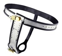 Fritosy Female Chastity Devices with Metal Lock, Stainless Steel Adjustable Female Chastity Belt, Anti-Derailment Women's Chastity Strap Device, Adjustable BDSM Slave Bondage Restraints Kits