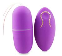 Fritosy Silicone Remote Control Vibrator Bullet, Powerful Wireless Vibrating Toy for Women and Couples Sex Toys, 20 Frequency Modes Vibrations Purple