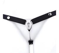 Fritosy Stainless Steel Flat Chastity Cage Lock with Adjustable Elastic Auxiliary Belt Inverted Chastity Clip SM Bondage Restraints Cock Cage Flat Inverted Chastity Devices Sex Toys & Games for Men