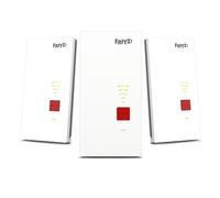FRITZ! 2700 Mesh Set (Set of 3) | 7 Ultra Fast Wi-Fi up to 6500Mbps | Wi-Fi coverage in 5-7 rooms | Ideal for Fiber Optic Routers or Modem (ONT) | Easy Installation | Made in Europe