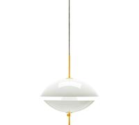 Fritz Hansen - Clam Pendant White / Brass, 440 mm - White