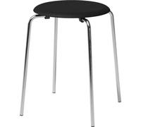 Fritz Hansen - Dot Stool, Black Ash / Chrome - Chrome
