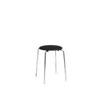 Fritz Hansen - Dot Stool, Black Ash / Chrome - Chrome