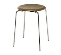 Fritz Hansen Dot stool leather Walnut