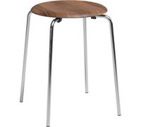 Fritz Hansen Dot stool Walnut-chrome