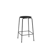 Fritz Hansen High Dot Bar Stool H65 4-leg Black/ Black Leather