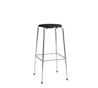 Fritz Hansen High Dot Bar Stool H76 4-Leg Chrome/ Black Ash Wood