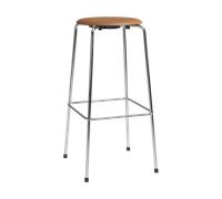 Fritz Hansen High Dot bar stool Wild leather walnut-chrome