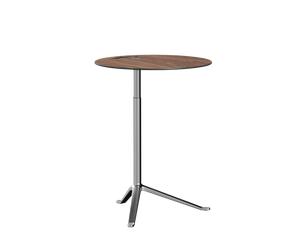 Fritz Hansen Little Friend KS11 Side Table Adjustable Height Walnut/Polished Aluminum