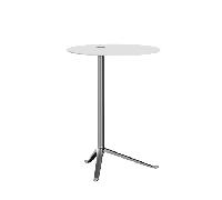 Fritz Hansen Little Friend KS12 Side Table White/Polished Aluminum