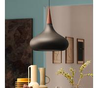 FRITZ HANSEN Orient P1 pendant lamp, black/rose, Ø 22.5