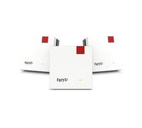 Fritz!Mesh Set 1600 Set of 3 (3 x Fritz!Repeater, Ideal for Internet Router or Fibre Optic Modem (ONT), WLAN Coverage for 5-7 Rooms, Wi-Fi 6 with up to 3,000 Mbps, German Version