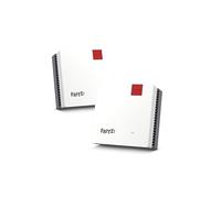 FRITZ! Mesh Set 1700 Set of 2 | Fast Wi-Fi 7 up to 3,600 Mbps | WiFi Coverage for 3-5 Rooms | Ideal for Internet Router or Fibre Optic Modem (ONT) | Easy Setup | Made in Europe