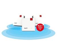 FRITZ! Mesh Set 1700 Set of 3 | Fast Wi-Fi 7 up to 3,600 Mbps | WiFi Coverage for 5-7 Rooms | Ideal for Internet Router or Fibre Optic Modem (ONT) | Easy Setup | Made in Europe