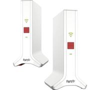 Fritz!Mesh Set 4200 Set of 2 (2 x Fritz!Repeaters, Ideal for Internet Router or Fibre Optic Modem (ONT), WLAN Coverage for 3-5 Rooms, Triband Wi-Fi 6 with up to 4,200 Mbps, German Version