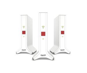 FRITZ!Mesh Wi-Fi Set 4200 3-pack, Multiroom Mesh Wi-Fi 6, TriBand up to 4200 Mbps, Compatible with all common routers, free updates, 5 year warranty