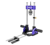Fritzfurt Heavy-Duty Portable Drill Press 0° to 60° Angle Drilling Guide, Self-Centering Pins, Drilling Angled or Straight Holes, Chuck Clamping Range for 3/64"-25/64" (1-10mm)