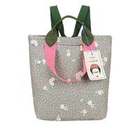 Fritzi x Frida Kahlo Ju Limited Jungle Women's Canvas Backpack with Zip, Inner Compartment, Adjustable Pockets, Short Handle, for Daily Life, Travel, Leisure, 34 x 50 x 18.5 cm, Green