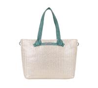 Fritzi aus Preußen shopper bag shoulder bag Cloud Shopper Big Limited Painted Straw Silver Jade beige