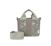 Fritzi Bini Limited Rivet Crossbody Shoulder Bag Small Vegan Faux Leather with Rivets Women's Shoulder Bag Handbag City Festival Adjustable Webbing Strap Zip 15.5 x 20 x 7 cm, Brown