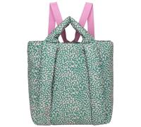 Fritzi Tonnje Backpack Women's Large Nylon Backpack with Zip and Shoulder Straps Plain & Leopard Print for Everyday Work Travel Leisure 21 L - Blue, Black, Green-Pink, Yellow-Black, green-pink, Large