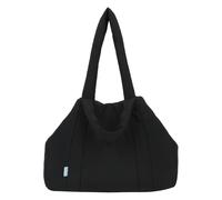 Fritzi Tonnje Shopper Women's Lightweight Large Nylon Shoulder Bag Handbag in Plain and Leopard Print Design with Press Stud for Everyday Shopping Work Travel 21L - Blue, Black, Green-Rose