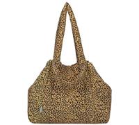 Fritzi Tonnje Shopper Women's Lightweight Large Nylon Shoulder Bag Handbag in Plain and Leopard Print Design with Press Stud for Everyday Shopping Work Travel 21L - Blue, Black, Green-Rose