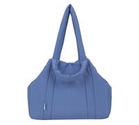 Fritzi Tonnje Shopper Women's Lightweight Large Nylon Shoulder Bag Handbag in Plain and Leopard Print Design with Press Stud for Everyday Shopping Work Travel 21L - Blue, Black, Green-Rose