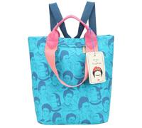 Fritzi x Frida Kahlo Ju Limited Backpack Women's Canvas Zip Inner Compartment Pockets Adjustable Shoulder Straps Everyday Travel Leisure 34 x 50 x 18.5 cm - Purple, Turquoise, Light Blue, Pink, Olive