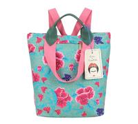 Fritzi x Frida Kahlo Ju Limited Flower Women's Canvas Backpack, with Zip, Inner Compartment, Adjustable Shoulder Straps, Short Handle, for Daily, Travel, Leisure, 34 x 50 x 18.5 cm