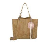 Fritzi42N Vintage Shopper Faux Leather Women's Handbag Shoulder Bag Festival City Vegan Removable Bag Vintage Wash 33 x 45 x 18 cm - Black, Pink, Brown, Green, Grey, Pink, Blue, Curry
